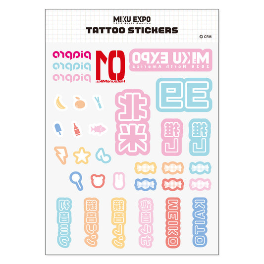 Tattoo Sticker Sheet